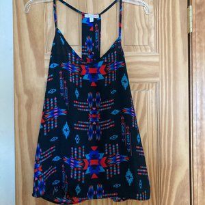 Women's Medium Tanktop, Black/multi color print